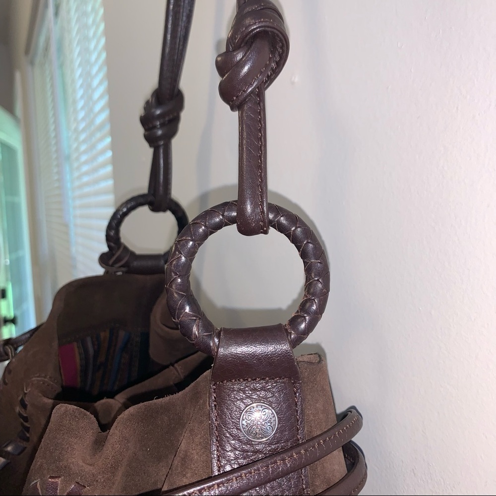 Brighton Suede Large Drawstring Bag - image 7